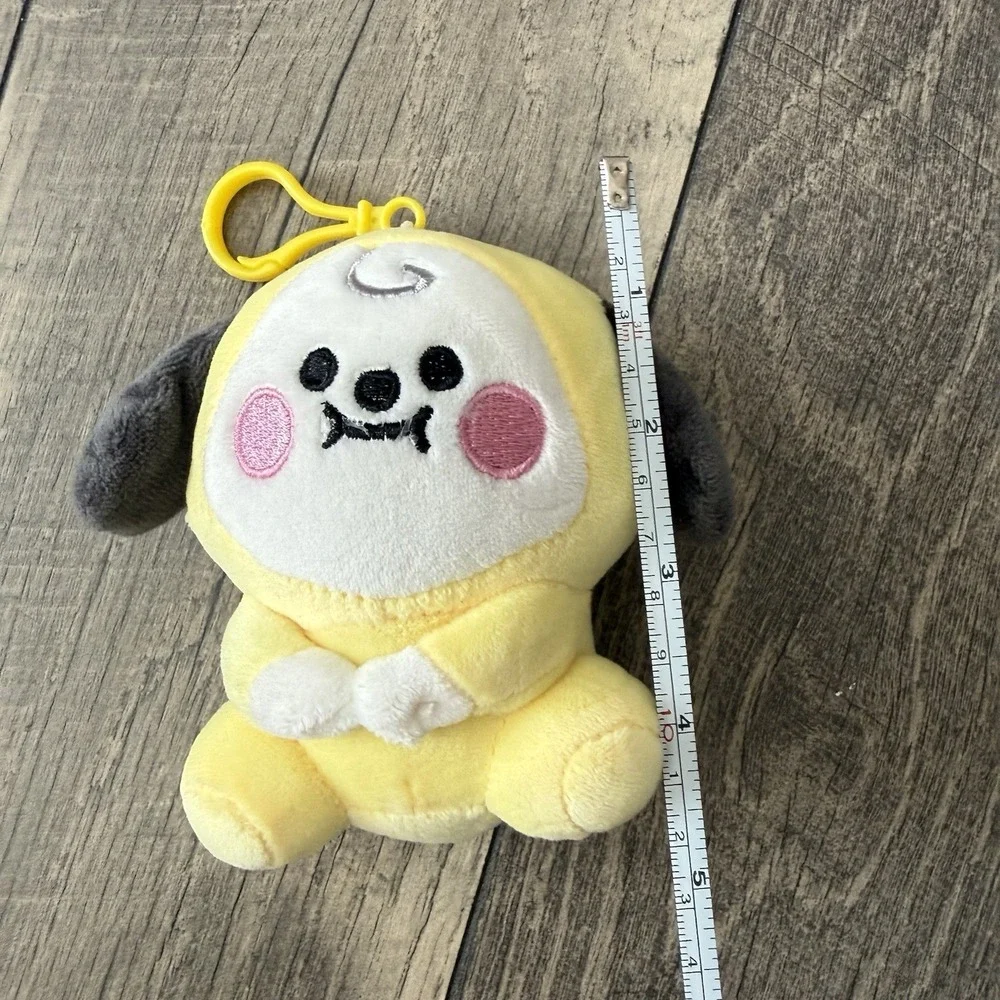 BT21 CHIMMY Little Friends Dog Plush Clip On Keychain Mini K-Pop Bag Charm BTS - Picture 5 of 8
